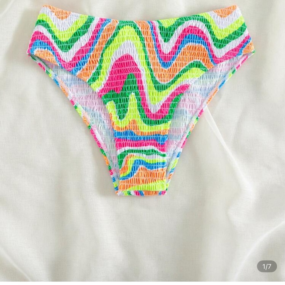 💰 5/$20!! NWOT SHEIN neon yellow, pink, green Bikini Bottom L women